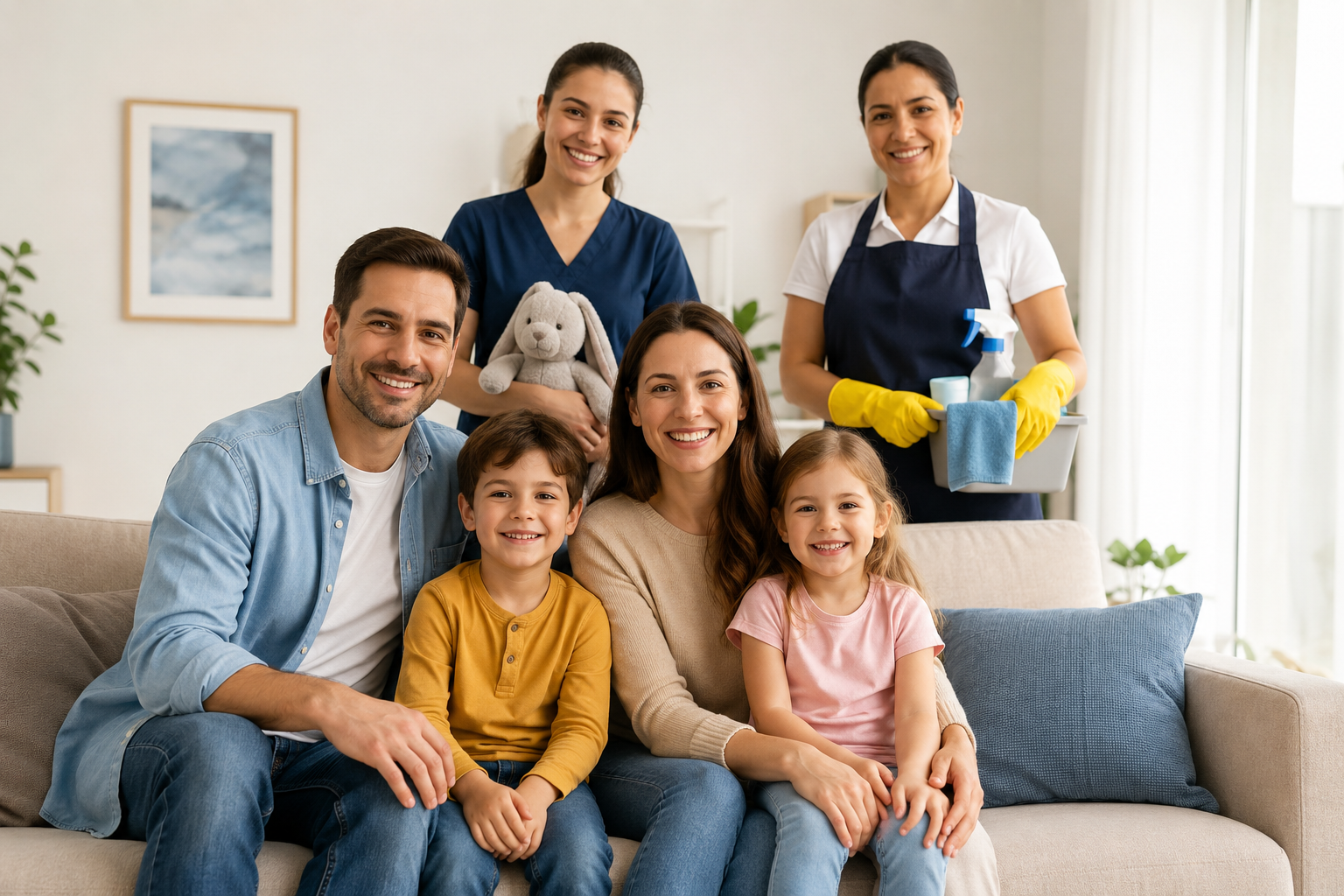 Familia en el hogar